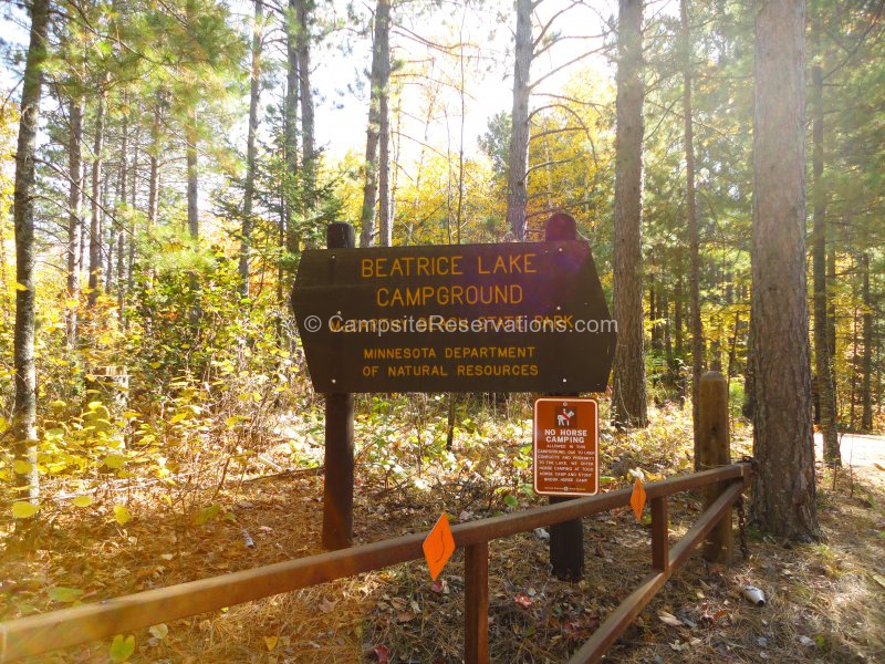 Beatrice Lake Campground at McCarthy Beach State Park Minnesota